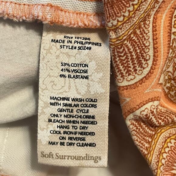 Soft Surroundings Canyon Sunset Ankle Pants Womens Sz 1X Superla Stretch Pullon - Picture 9 of 12